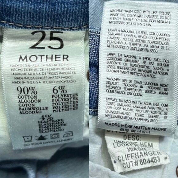 Mother The Looker Undone Hem Looker Crop Ankle Jeans Women Size 25 - Picture 11 of 11